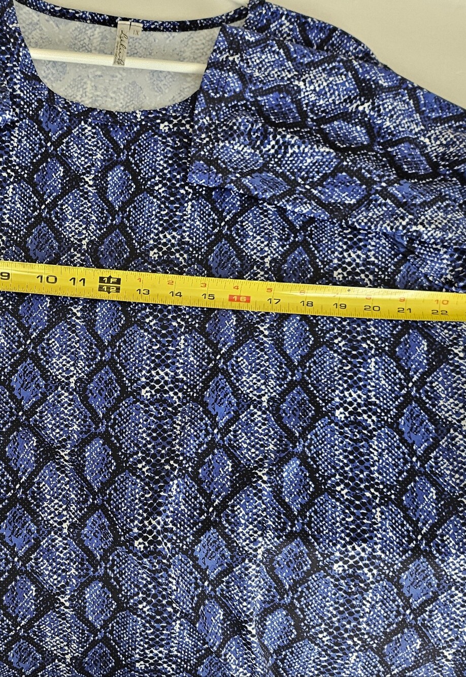 Lulu B 1X Dress Blue Print 3/4 Sleeves Activeware Travel - Picture 5 of 8